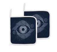 Norse Mythology Viking Ancient Celtic Knot Symbol 2 Pack Pot Holders for Kitchen Heat Resistant Oven Hot Pads for Cooking Baking