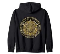 Norse Runique Blé Mandala Cycle Lunaire Récolte Ancienne Sweat à Capuche