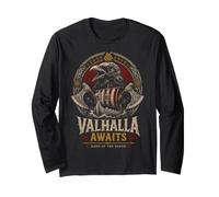 Norse Viking Mythology Warrior Runes Valhalla Odin Raven Manche Longue