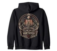 Norse Viking Mythology Warrior Runes Valhalla Odin Raven Sweat à Capuche