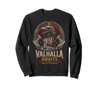 Norse Viking Mythology Warrior Runes Valhalla Odin Raven Sweatshirt