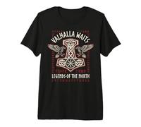 Norse Viking Mythology Warrior Runes Valhalla Odin Raven T-Shirt Haut de Gamme