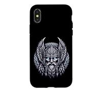 Norse Viking Warrior Odin Mythology Casque Coque pour iPhone X/XS