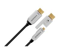 Norstone - Câble en fibre optique HDMI - HDMI 2.0 - Compatible UHD 4K, Full HD, 3D, Audio 7.1 - Connecteur plaqué or - 20m