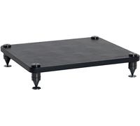 Norstone - Module Pour Meuble Como - Finitions Très Haut De Gamme - Habillage Cuir Noir - Acier Massif Inoxydable Noir