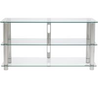 NorStone Meuble TV Epur 3 3 tablettes Finition Silver Satiné