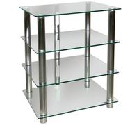NorStone Meuble Hifi Epur 4 – 4 tablettes – Finition Argent Satiné