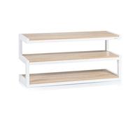 Norstone - Table Triple Plateaux - Jusqu'à 50kg - Acier Laqué - 110cm Blanc
