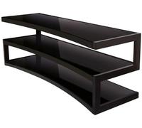 NorStone Esse Curve noir satiné verres noirs - Meubles TV