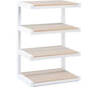 Meuble Audio/Video - NorStone - Esse Hi-Fi - Blanc et Chêne - 4 Étagères - Design Épuré