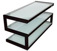 NorStone Esse Noir Brillant/Verre Dépoli - Meuble TV