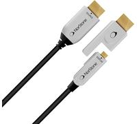 Norstone - Câble en fibre optique HDMI - HDMI 2.0 - Compatible UHD 4K, Full HD, 3D, Audio 7.1 - Connecteur plaqué or - 10m