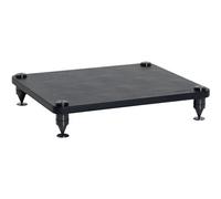 Norstone – Module pour meuble Como – Habillage cuir noir, Acier inoxydable noir