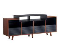 NorStone Oslo 1600 Noir et Noyer - Meubles hi-fi