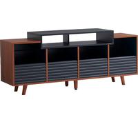 NorStone Oslo 1600 Noir et Noyer - Meubles hi-fi