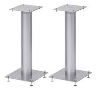 NorStone Stylum Pied d'enceinte bibliothèque Structure acier Hauteur 50 cm Finition Argent