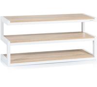 Norstone - Table triple plateaux - Jusqu'à 50kg - Acier laqué - 110cm Blanc