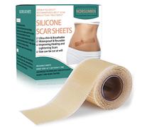 Norsumkn Ruban adhésif en silicone réutilisable 4,1 x 152,4 cm pour traitement des cicatrices, retrait des vergetures, tatouage, retrait indolore des cicatrices pour chirurgie, césarienne, acné