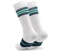 NORTEI Chaussettes Cyclisme et Course Hommes et Femmes - Triathlon Randonnée Gym - Rembourrées, Respirantes, Compressives (FR/ES, Alpha/lettres, S, M, Taille normale, Taille normale, Émeraude)