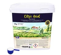 Nortembio Acide Citrique 5 kg - Acide Citrique Anhydre Concentré 100 % Pur Certifié - Nettoyage Domestique Polyvalent - Sans OGM - E-Book Offert