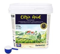 Nortembio Acide Citrique Écologique 2,5 L - Liquide Concentré 100 % Pur Certifié - Intrant pour Production Biologique - Nettoyage Domestique Polyvalent - Sans OGM - E-Book Offert