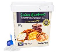 Nortembio Bicarbonate de Sodium Alimentaire 3kg 100% Naturel, Sans Aluminium, Végan, Sans Gluten et Pâtisserie | Inclut eBook de Recettes GRATUIT
