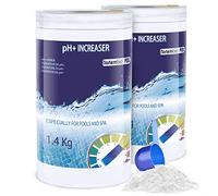 Nortembio pH Plus Piscine - Régulateur de pH pour piscines, 2 x 1,4 kg - pH+ Plus Piscine Naturel - Action rapide et sûre - Une eau cristalline + eBook gratuit contenant des conseils de professionnels