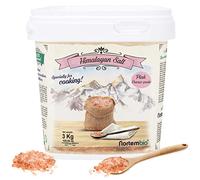 Nortembio Sel Rose de l’Himalaya 3 kg Gros Grain (2-5 mm) Origine Pakistan - Sel Minéral Naturel Non Raffiné pour Usage Culinaire + eBook de Recettes Offert