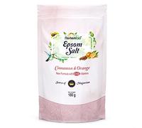 Nortembio Sels d’Epsom 100% Parfum Cannelle & Orange 180 g - Source Naturelle de Magnésium | Avec Vitamines C et E Hydratantes | Pour Bains Relaxants, Spa et Soin de la Peau + E-Book Gratuit