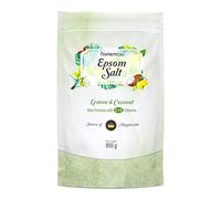 Nortembio Sels d’Epsom 100% Parfum Citron et Noix de Coco 850 g - Source Naturelle de Magnésium | Avec Vitamines C et E Hydratantes | Pour Bains Relaxants, Spa et Soin de la Peau + E-Book Gratuit