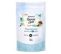 Nortembio Sels d’Epsom 100% Parfum Noix de Coco Tropicale 180 g - Source Naturelle de Magnésium | Avec Vitamines C et E Hydratantes | Pour Bains Relaxants, Spa et Soin de la Peau + E-Book Gratuit
