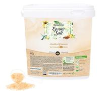 Nortembio Sels d’Epsom 100% Parfum Vanille & Cannelle 6 kg - Source Naturelle de Magnésium | Avec Vitamines C et E Hydratantes | Pour Bains Relaxants, Spa et Soin de la Peau + E-Book Gratuit