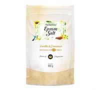 Nortembio Sels d’Epsom 100% Parfum Vanille & Cannelle 850 g - Source Naturelle de Magnésium | Avec Vitamines C et E Hydratantes | Pour Bains Relaxants, Spa et Soin de la Peau + E-Book Gratuit