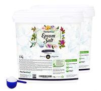 Nortembio Sels d’Epsom 100% Purs 2 x 6 kg - Source Concentrée de Magnésium | Pour Peaux Sensibles | Avec Vitamines C et E Hydratantes | Sans Additifs, Usage Externe Naturel + E-Book Gratuit