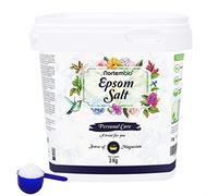 Nortembio Sels d’Epsom 100% Purs 3 kg - Source Concentrée de Magnésium | Pour Peaux Sensibles | Avec Vitamines C et E Hydratantes | Sans Additifs, Usage Externe Naturel + E-Book Gratuit