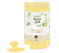 Nortembio Sels d'Epsom Parfumés 1,25 kg Sel de Bain au Magnésium, Vitamines C & E | Bain de Pieds, Spa Maison, Relaxation et Bien-être | Parfum au Choix + eBook Gratuit (Jasmin & Citron)