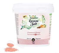 Nortembio Sels d'Epsom Parfumés 3 kg Sel de Bain au Magnésium, Vitamines C & E | Bain de Pieds, Spa Maison, Relaxation et Bien-être | Parfum au Choix + eBook Gratuit (Cannelle & Orange)