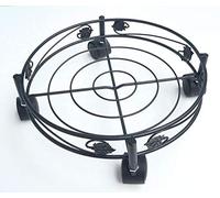 NORTENE Support de Pot à roulettes Rond Noir Flora Roll Art Deco