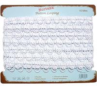 Nortexx Button hole looping-White 10mm spacing, Polyester blend, 17 x 15 x 2 cm
