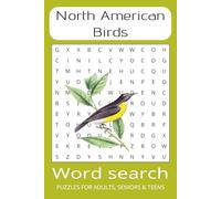 North American Birds Word Search Puzzle Book: Word Searches With Easy To Read Print About North American Birds, Birds, Birding And More] 6x9 inches, ... Gifts For Vacations, Holidays and Free Times