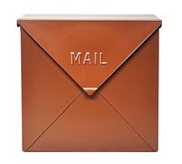 North American Country Home Chicago MB-6300 Boîte aux lettres murale Protection maximale contre la rouille 10 x 10 x 4 cm Matériel inclus Marron