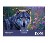 North American Grey Loup1000 Pieces Jigsaw Puzzle for Adults and Kids Educhational Games Challenging for Home Decoration Great Cadeau Idea70x50cm/1000pcs