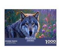 North American Grey Loup1000 Pieces Jigsaw Puzzles for Adults Educhational Games Fun and Challenging for Home Decoration Great Cadeau Idea38x26cm/1000pcs