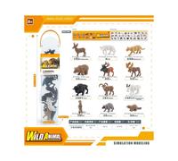 (North American Set)Ensemble d'animaux de forêt miniatures réalistes représentant des créatures nord-américaines et sudistes africaines