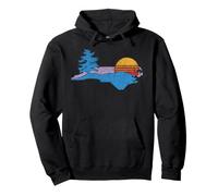 North Carolina Smoky Mountains Vintage Blue Ridge Sweat à Capuche