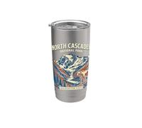 North Cascades National Park Washington Design vintage Gobelet isotherme en acier inoxydable double paroi
