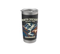 North Cascades National Park Washington Design vintage Gobelet isotherme en acier inoxydable double paroi