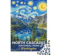 North Cascades National Park Washington Starr Puzzle, 1000 pièces | Pour progresser pièce après pièce : ce puzzle 1000 pièces adulte convient aux loisirs calmes en intérieur.