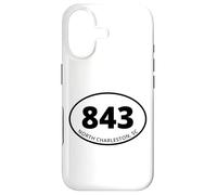 North Charleston South Carolina Code régional 843 Souvenir Local Coque pour iPhone 17