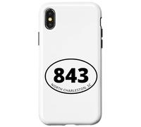 North Charleston South Carolina Code régional 843 Souvenir Local Coque pour iPhone X/XS